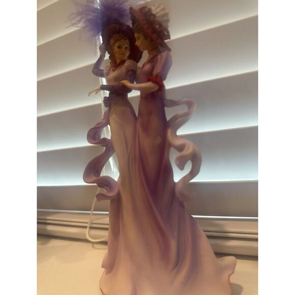 Thomas Kinkade Portraits of Style & Grace Collection 3 Figurines Red Hat Society - Picture 13 of 13